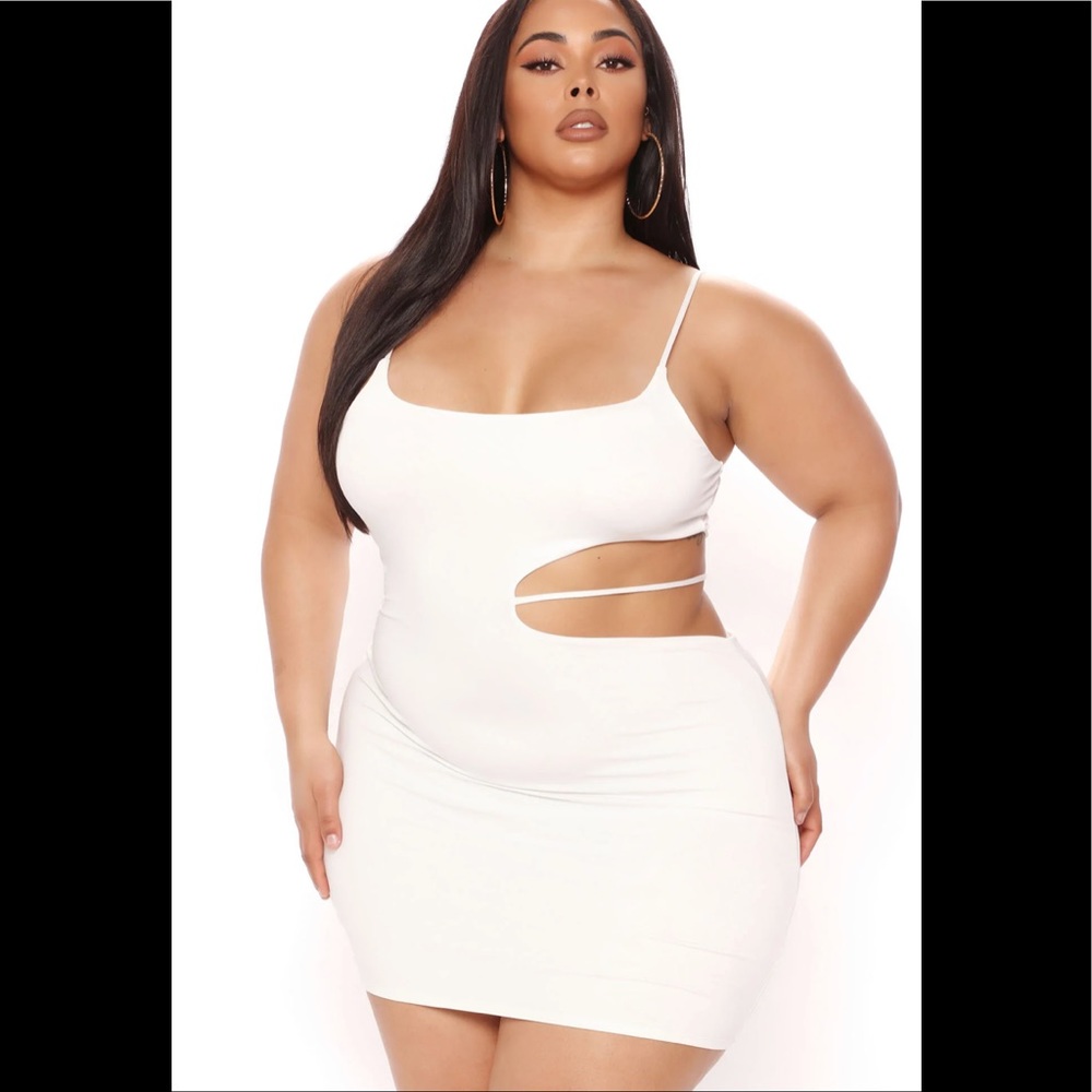 Band New!!! Danika Double Lined Mini Dress - White